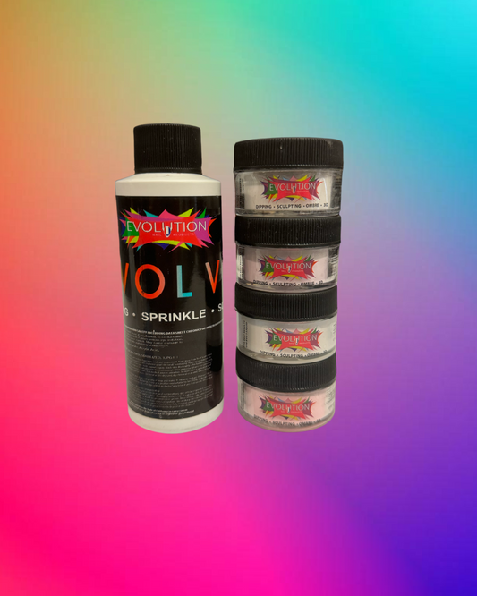 EVOLVE Low Odor System 4-.5oz Powders & 1 4 fl. oz Monomer